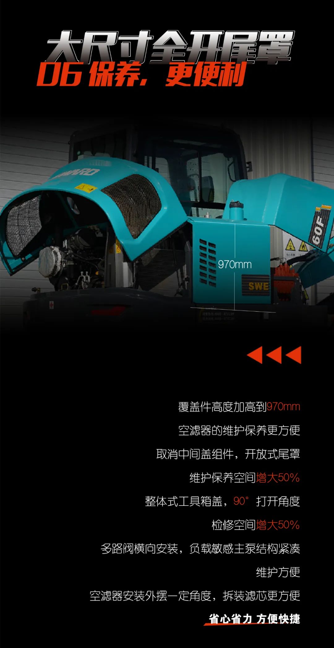 一图读懂 | 献礼七一 · 9001cc金沙以诚为本智能SWE60F挖掘机低碳来袭